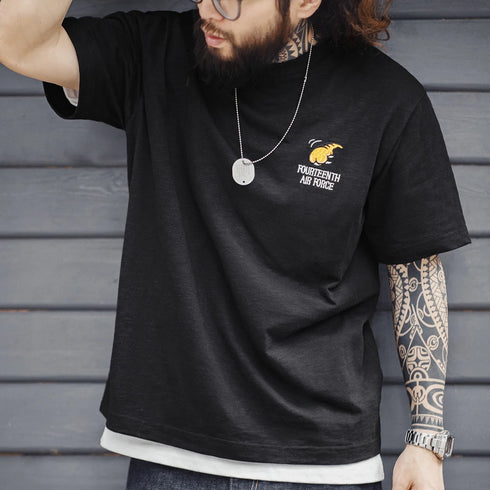 Retro Tiger Embroidered T-Shirt – Men’s 240g Bamboo Summer Tee